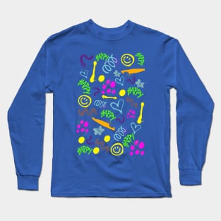 Happy Graffiti Long Sleeve T-Shirt